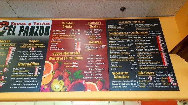 El Panzon - Las Vegas, NV menu_pic