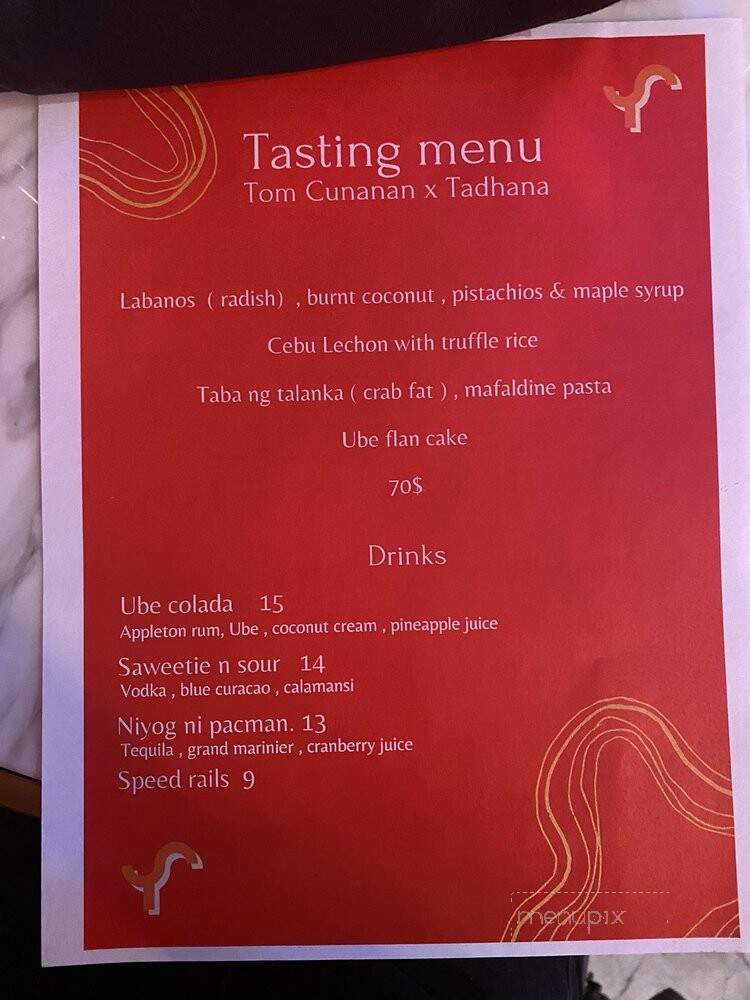 Tadhana - Westmount, QC menu_pic