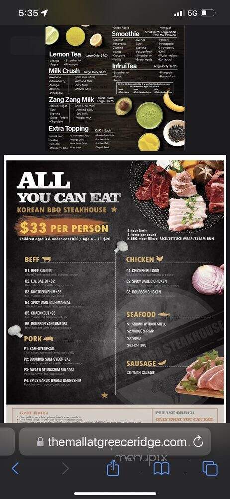 Tai Chi Bubble Tea - Rochester, NY menu_pic