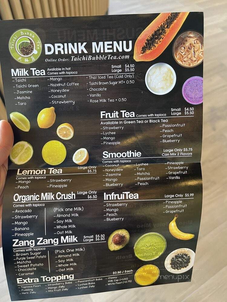 Tai Chi Bubble Tea - Severna Park, MD menu_pic