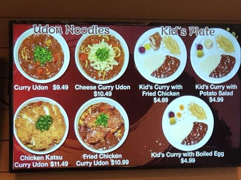 Takumi Japanese Homemade Curry - Palatine, IL menu_pic