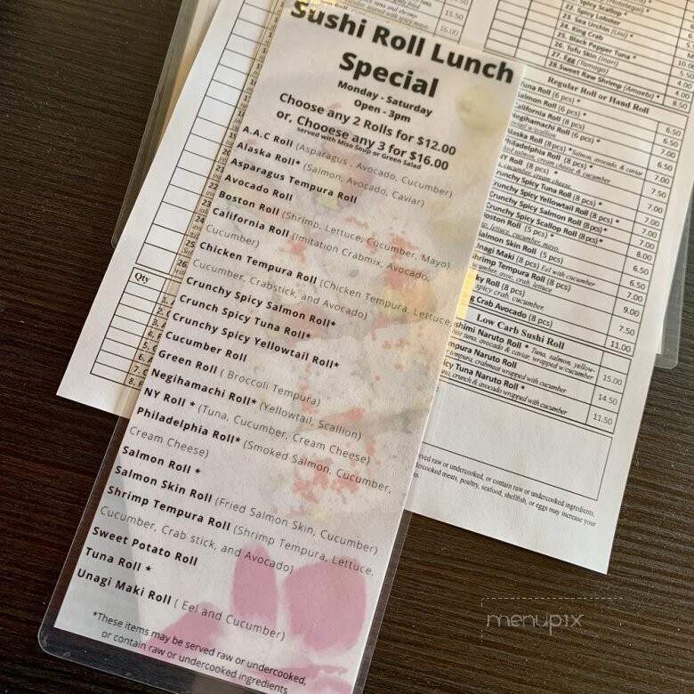 Taku Sushi - Centennial, CO menu_pic