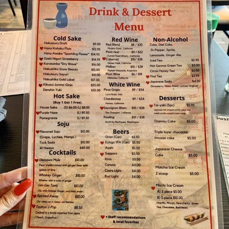 Taku Sushi - Centennial, CO menu_pic