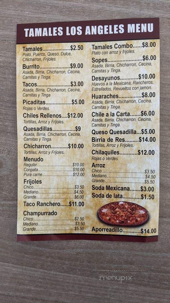 Tamales Los Angeles - Los Angeles, CA menu_pic