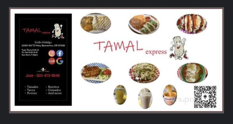 Tamal Express - Beaverton, OR menu_pic