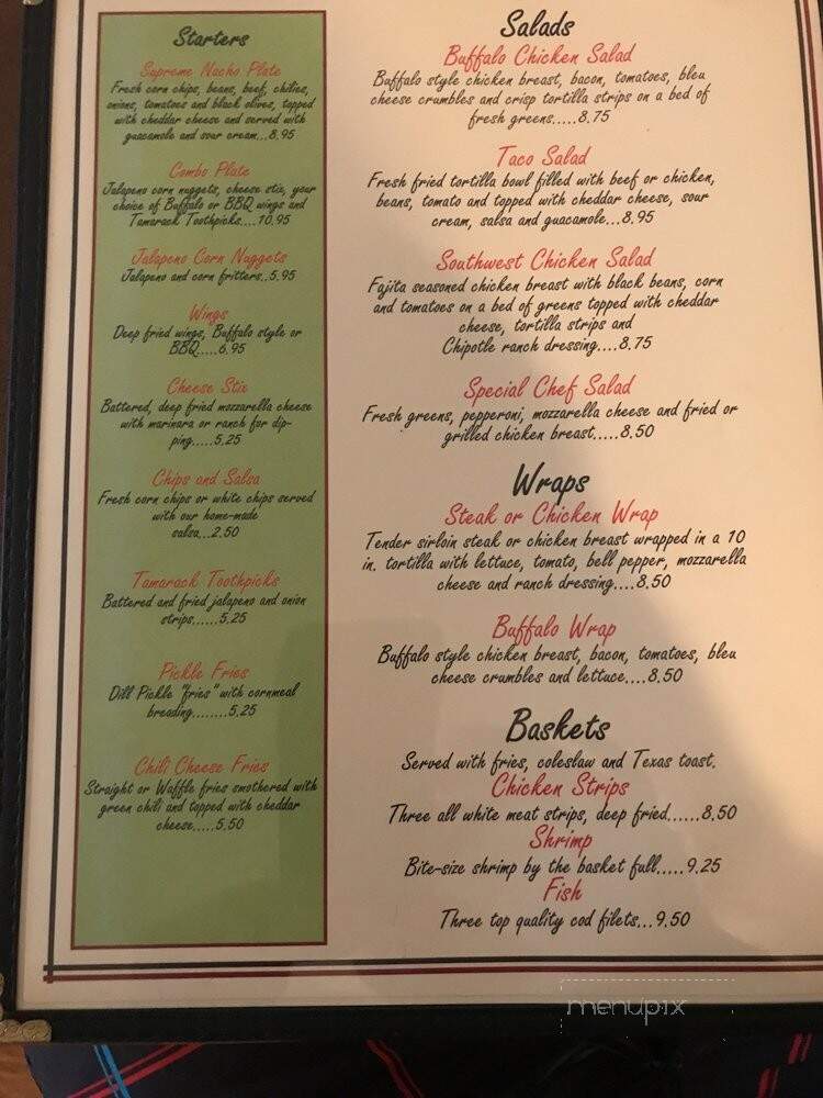 Stockman Restaurant - Fowler, CO menu_pic
