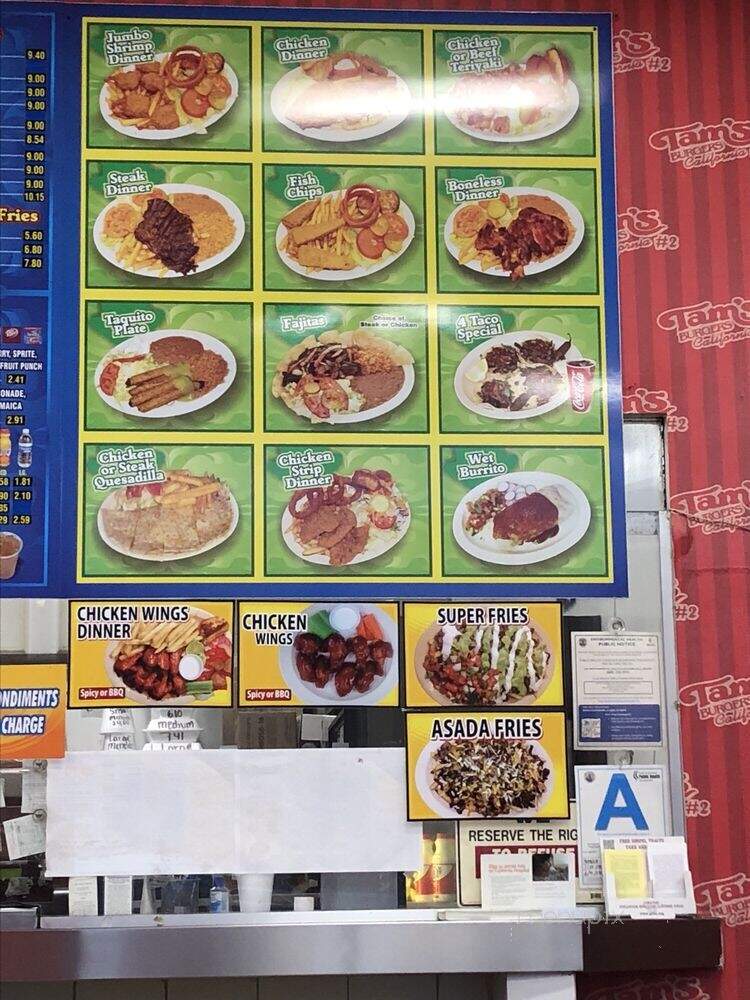 Tam's Burger - Los Angeles, CA menu_pic