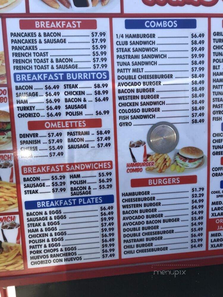 Tams Burgers - Whittier, CA menu_pic