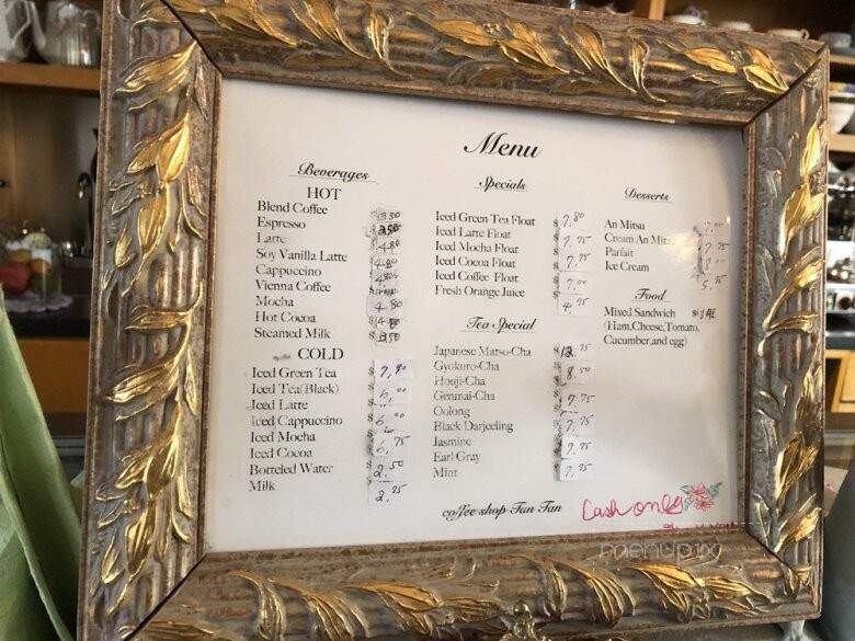 Tan Tan Cafe - San Francisco, CA menu_pic