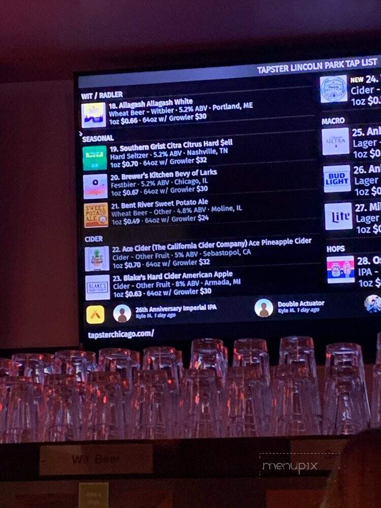 Tapster Lincoln Park - Chicago, IL menu_pic