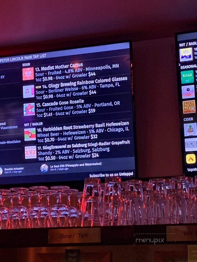 Tapster Lincoln Park - Chicago, IL menu_pic