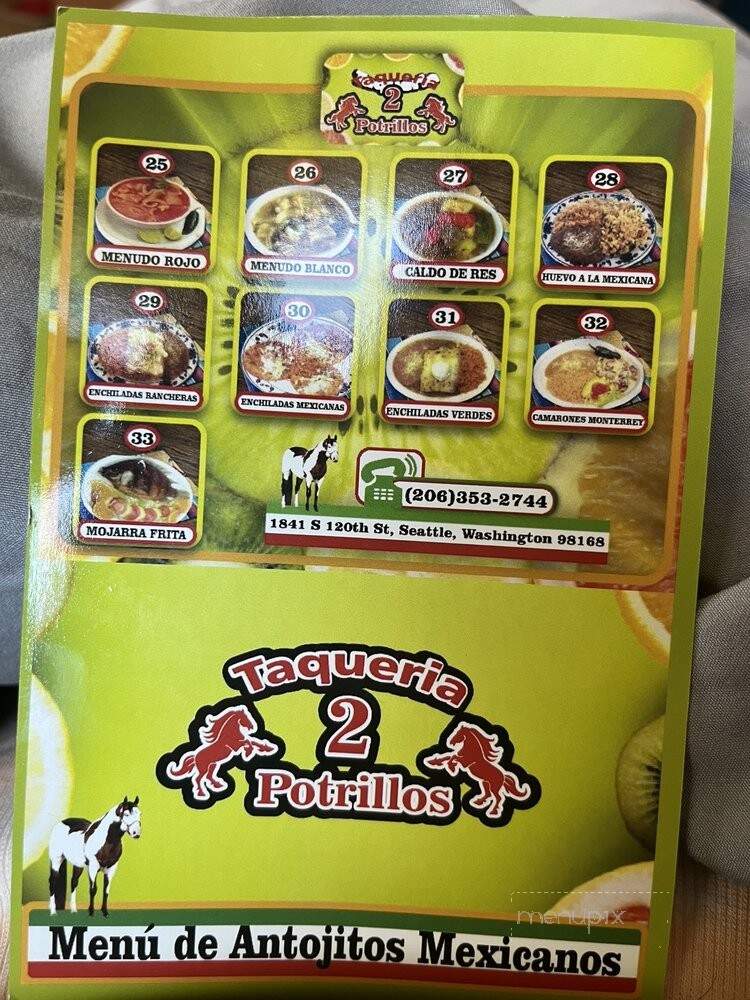 Taqueria 2 Potrillos - Seattle, WA menu_pic
