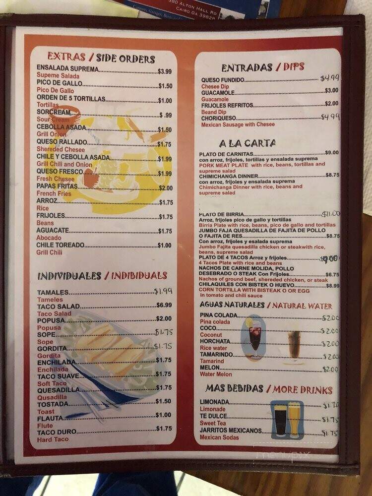 Taqueria Altamirano - Tifton, GA menu_pic