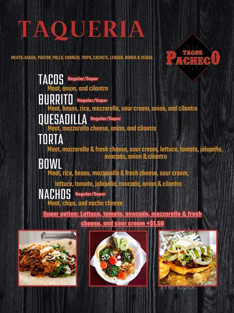 Taqueria & Birrieria Pacheco - Watsonville, CA menu_pic