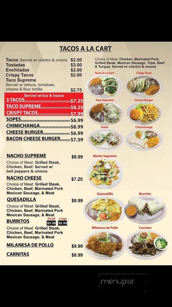 Taqueria Carlito 2 - Berryville, AR menu_pic