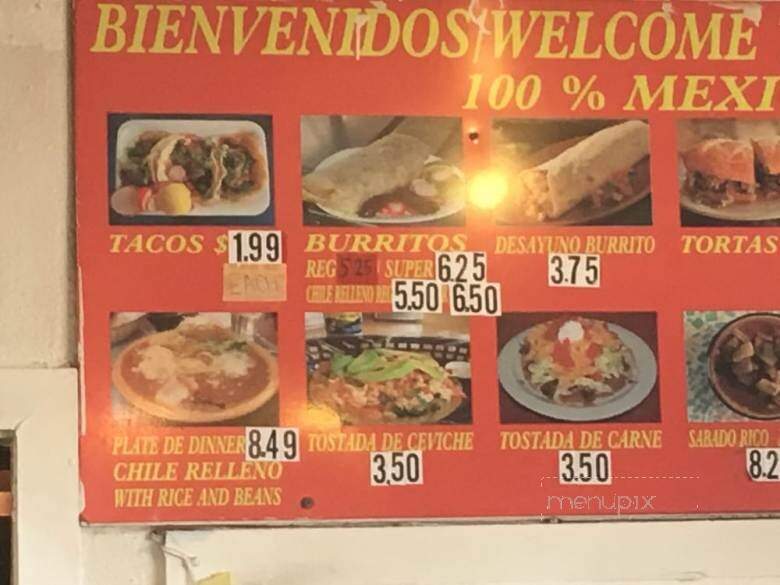 Taquiera Chapala - Stockton, CA menu_pic