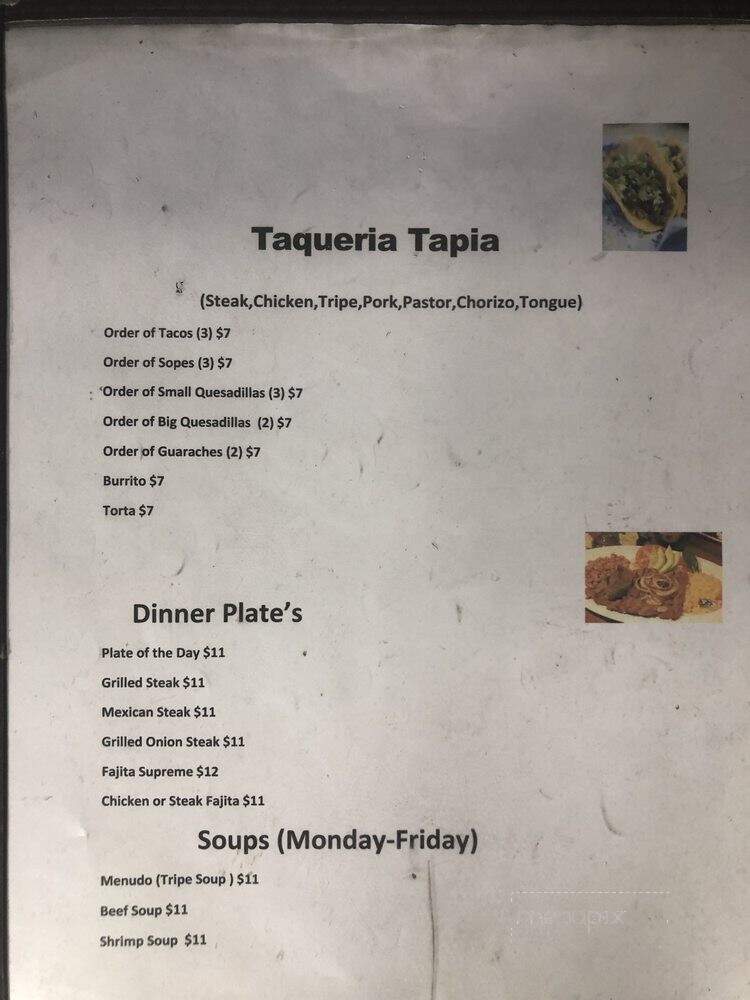 Takueria Cruz - Covington, KY menu_pic