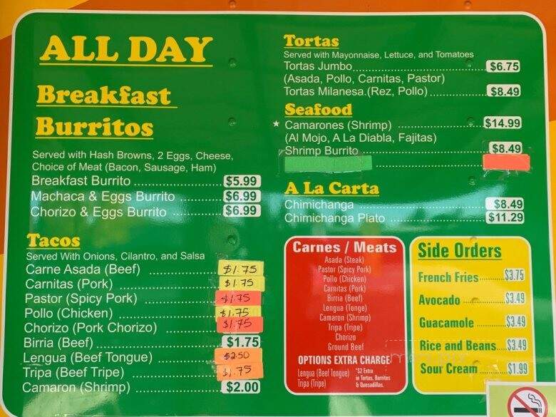 Taqueria Don Jose - Vancouver, WA menu_pic