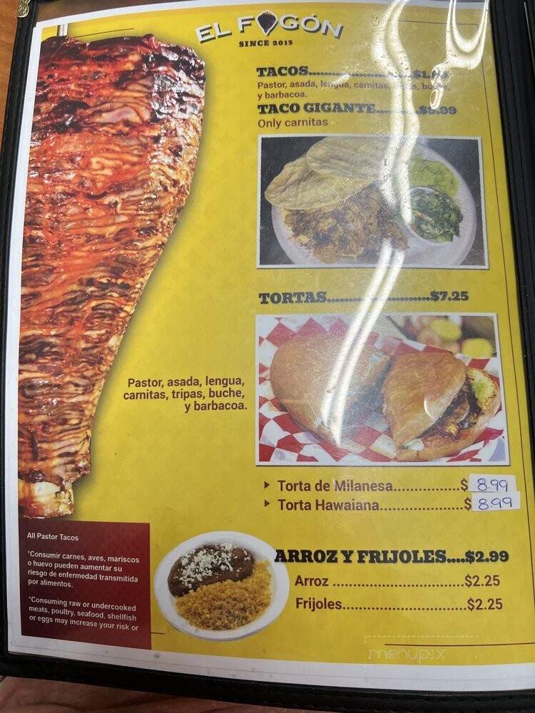 Taqueria El Fogon - Wichita, KS menu_pic