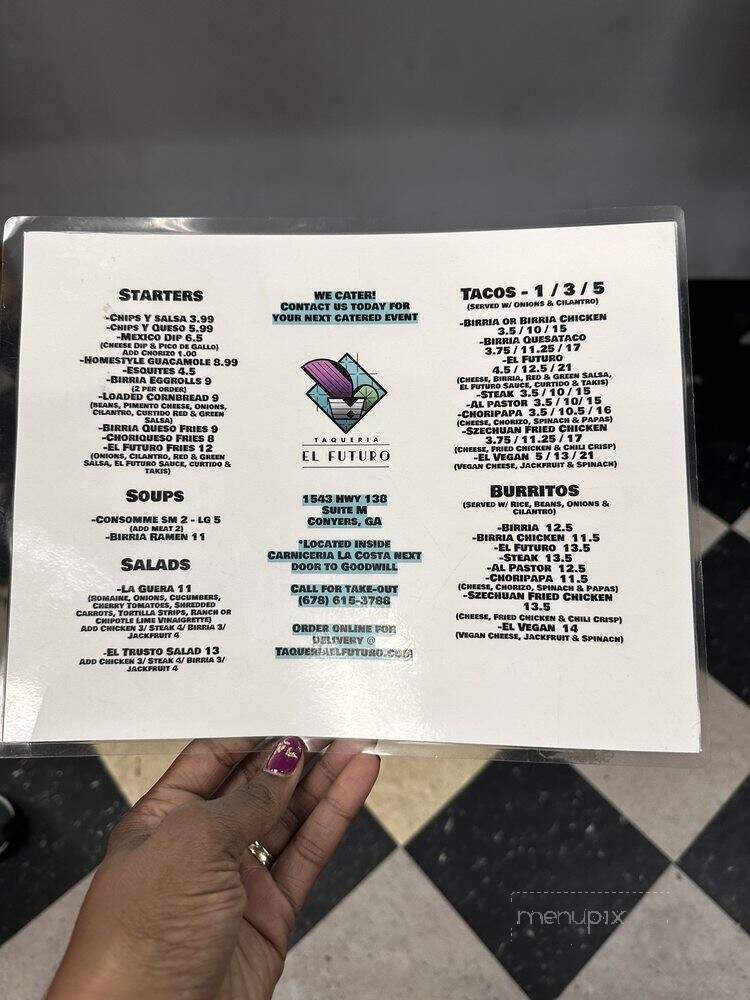 Taqueria El Futuro - Conyers, GA menu_pic