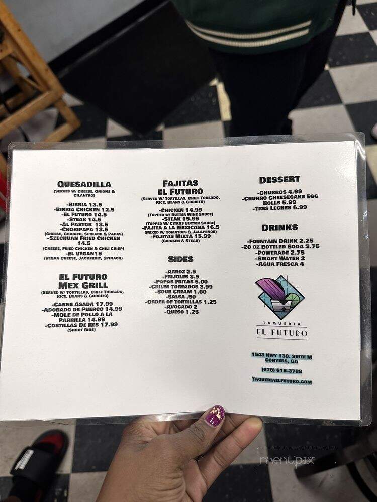 Taqueria El Futuro - Conyers, GA menu_pic