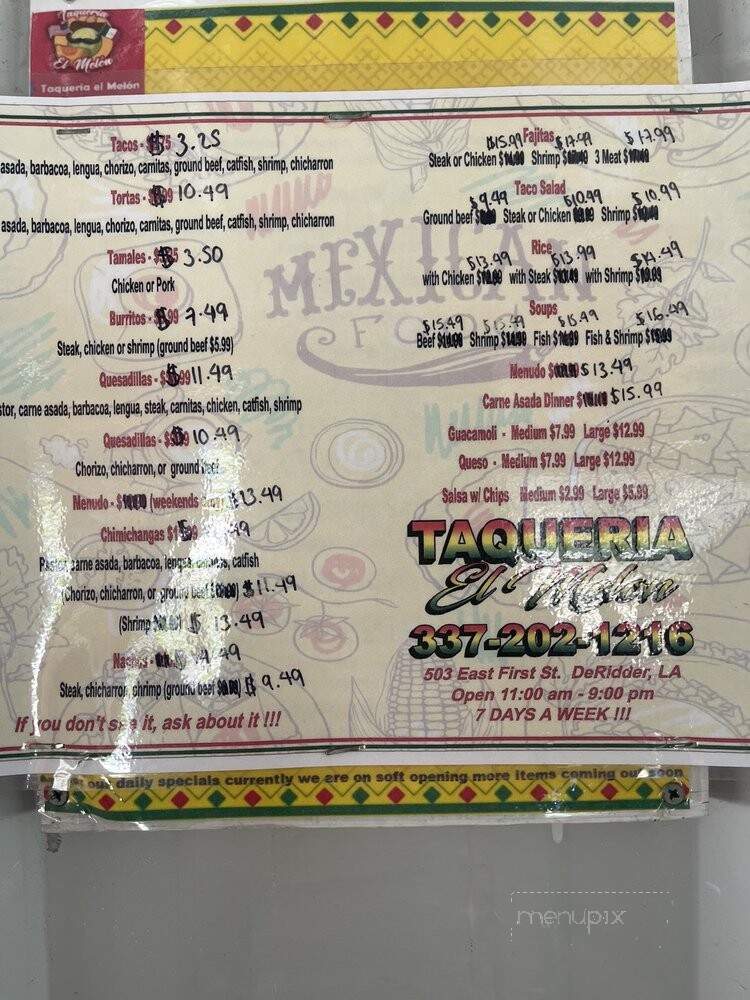 Taqueria El Melon Mexican - DeRidder, LA