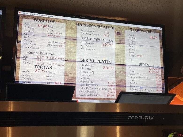 Taqueria Escalante - Anaheim, CA menu_pic
