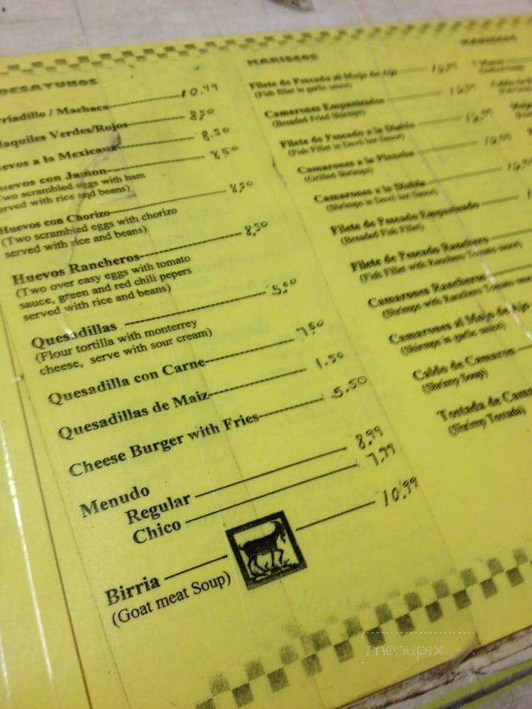Taqueria Gonzalez - Redwood City, CA menu_pic