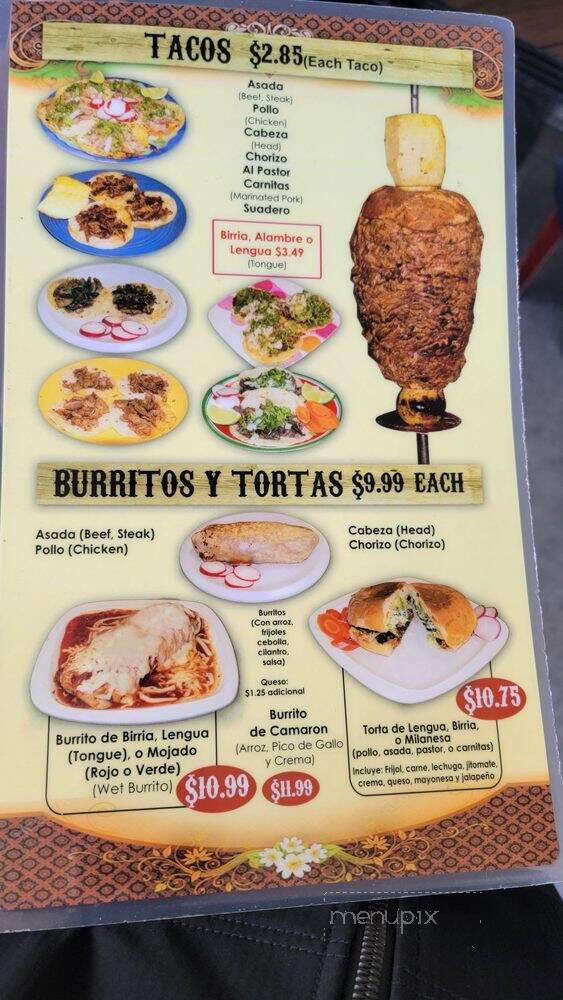 Taqueria Guerrero - Santa Ana, CA menu_pic