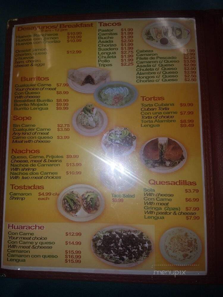Taqueria Guerrero - Santa Maria, CA menu_pic
