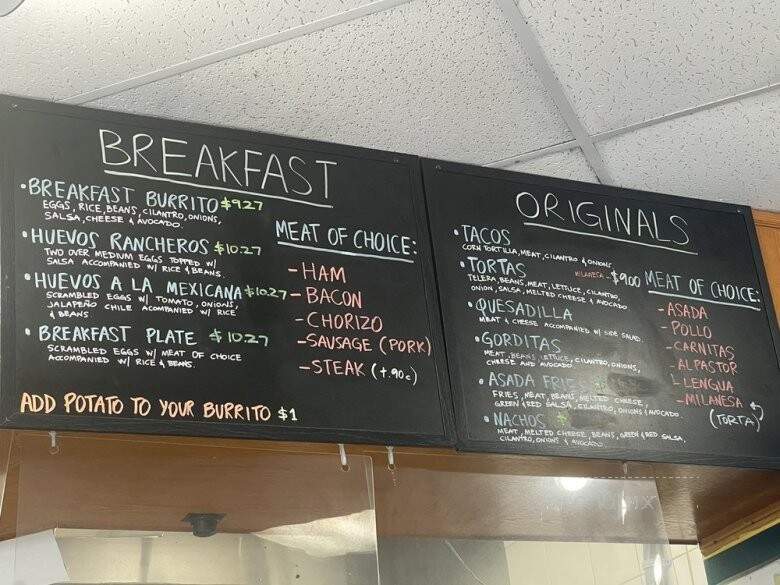 Taqueria Juanito's - Van Nuys, CA menu_pic
