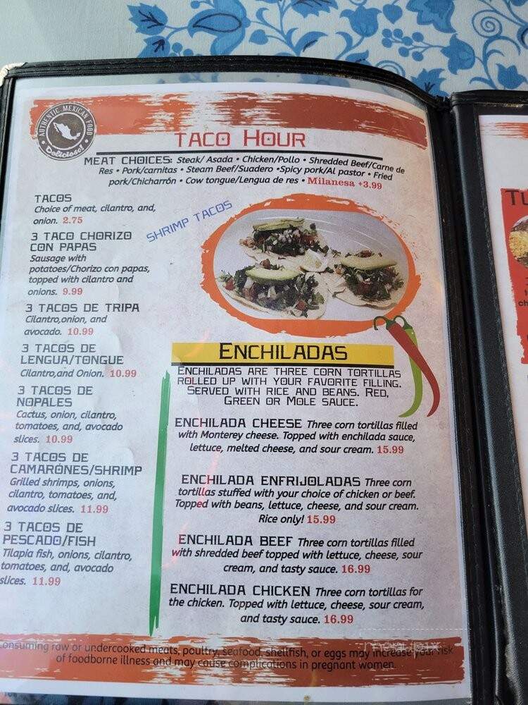 Taceria Juqulipa - Chehalis, WA menu_pic