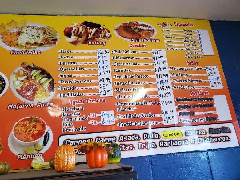 Taqueria La Fortaleza - Lindsay, CA menu_pic