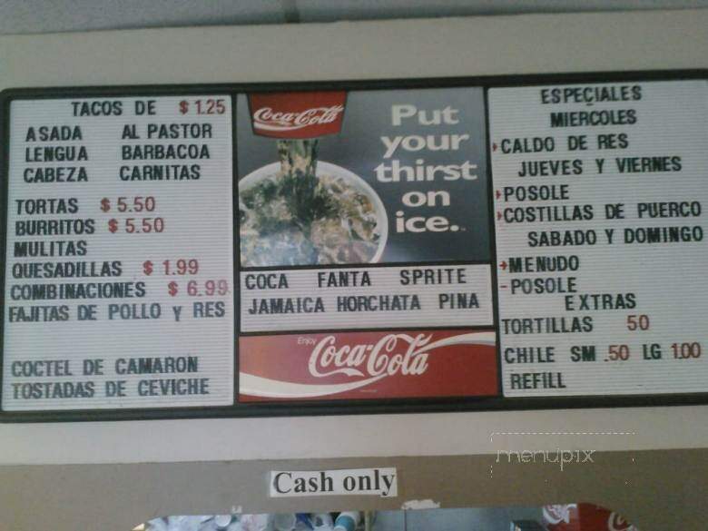 Taqueria Lago Azul - Santa Paula, CA menu_pic