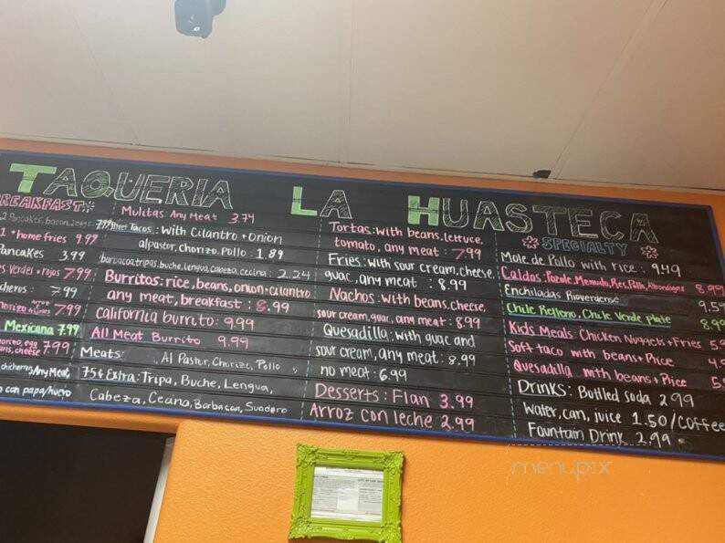 Taqueria La Huasteca - San Jacinto, CA menu_pic