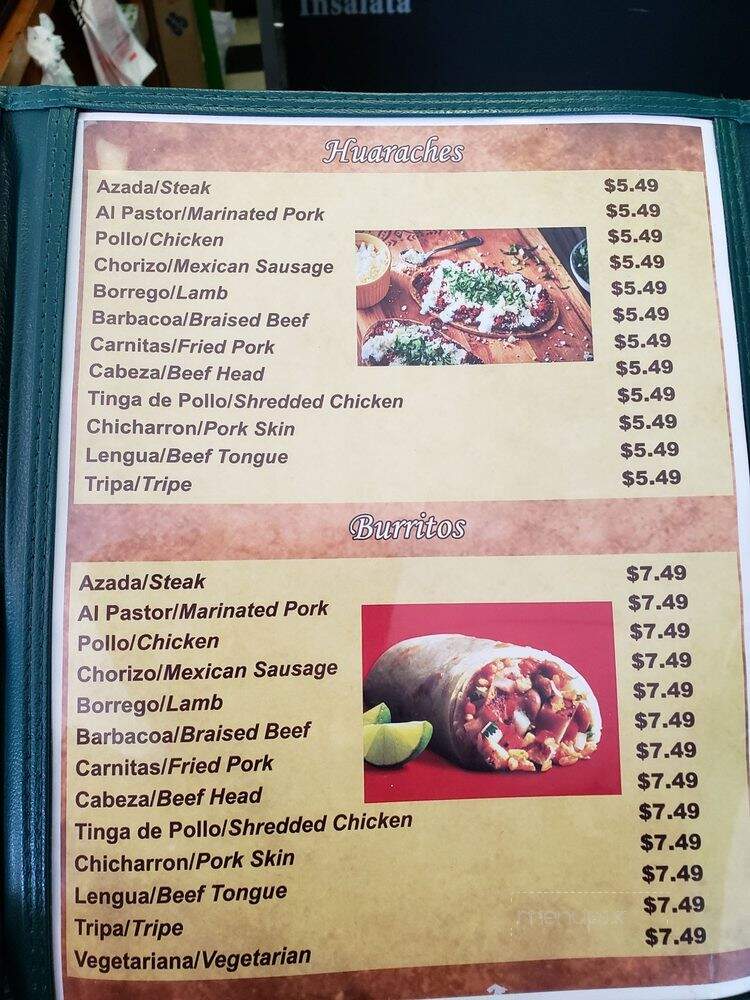 Taqueria Las Delicias - Goldsboro, NC menu_pic