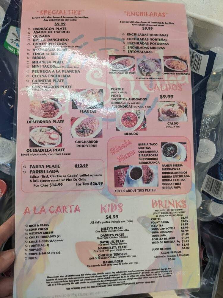 Taqueria La Shula - Baytown, TX menu_pic