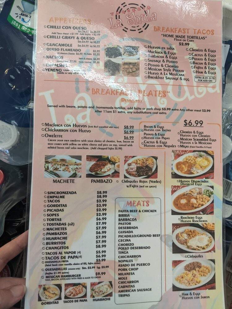 Taqueria La Shula - Baytown, TX menu_pic