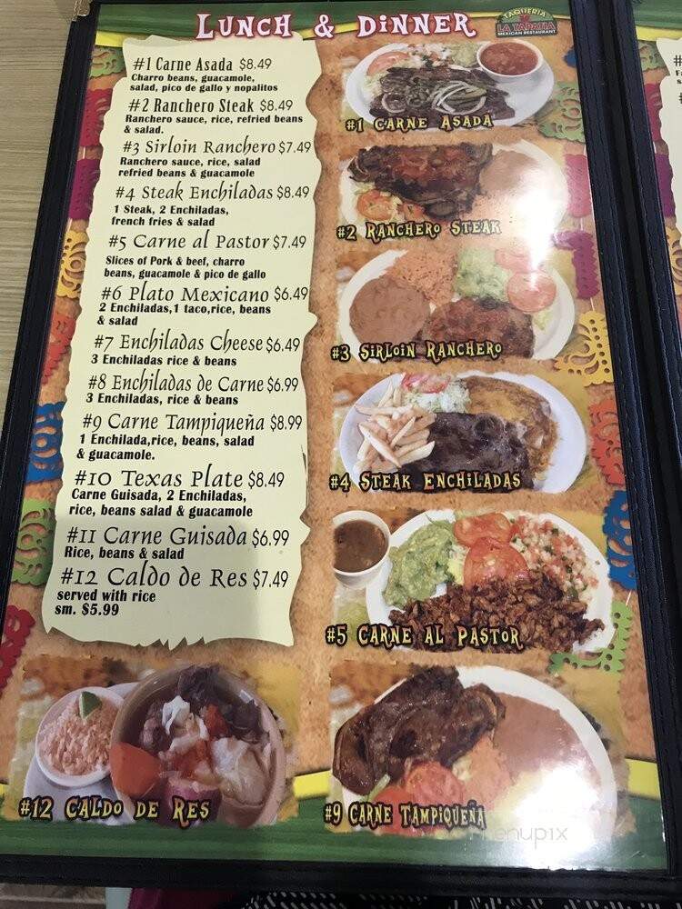 Taqueria La Tapatia - San Antonio, TX menu_pic