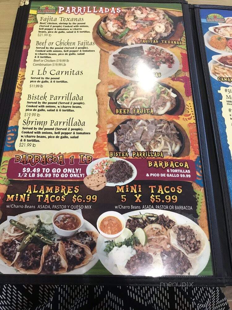 Taqueria La Tapatia - San Antonio, TX menu_pic