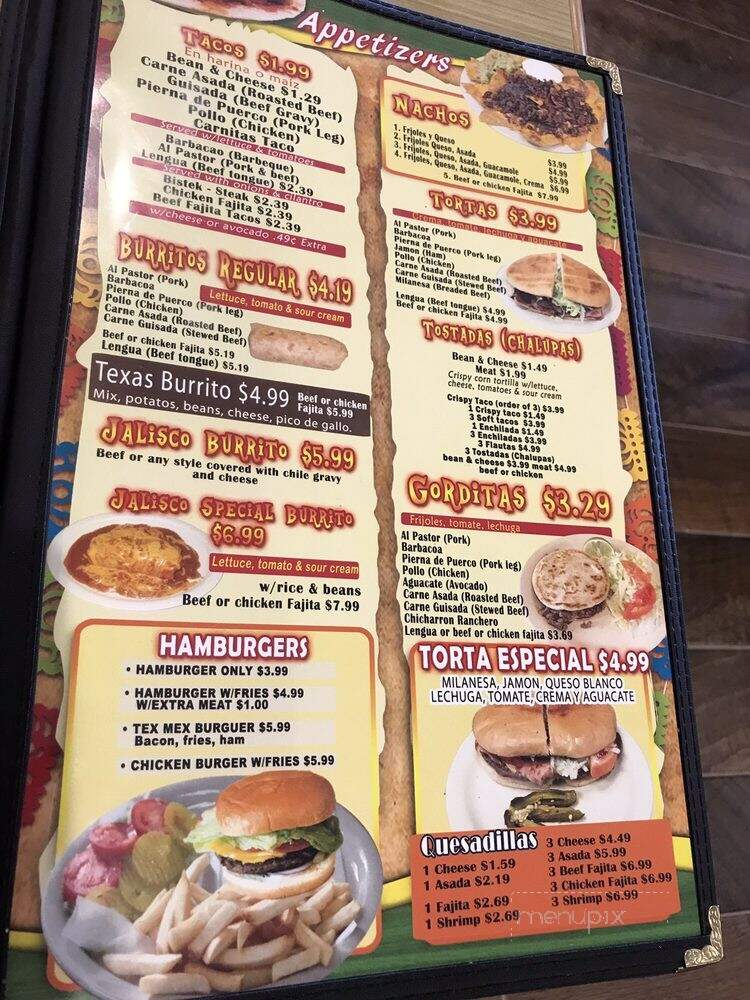 Taqueria La Tapatia - San Antonio, TX menu_pic