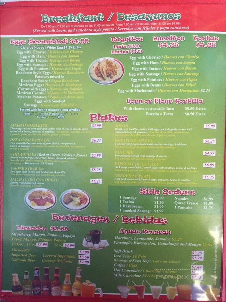 Taqueria El Tio - Rosenberg, TX menu_pic
