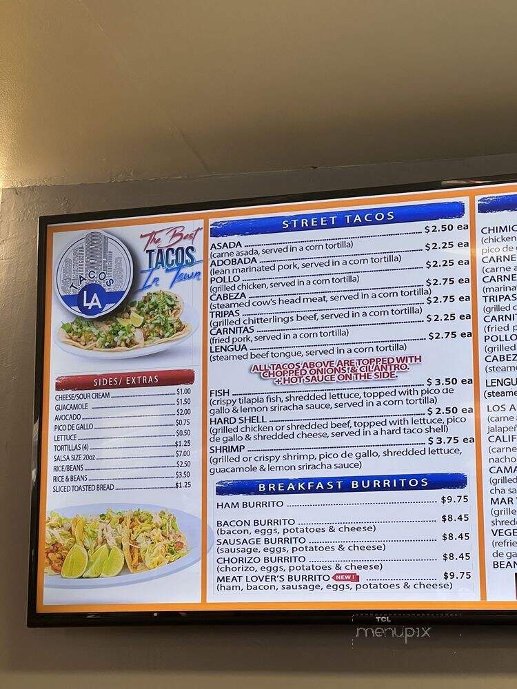 Taqueria Los Angeles - Peoria, AZ menu_pic
