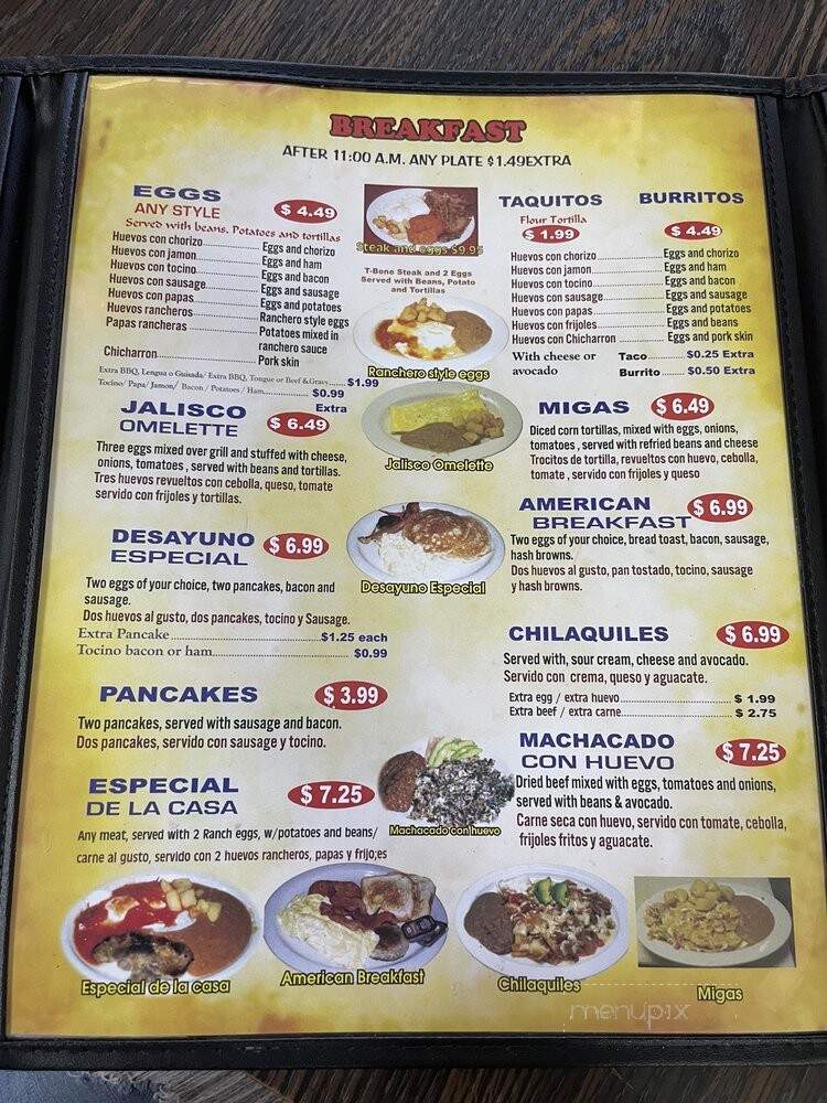 Taqueria Los Charros - Houston, TX menu_pic