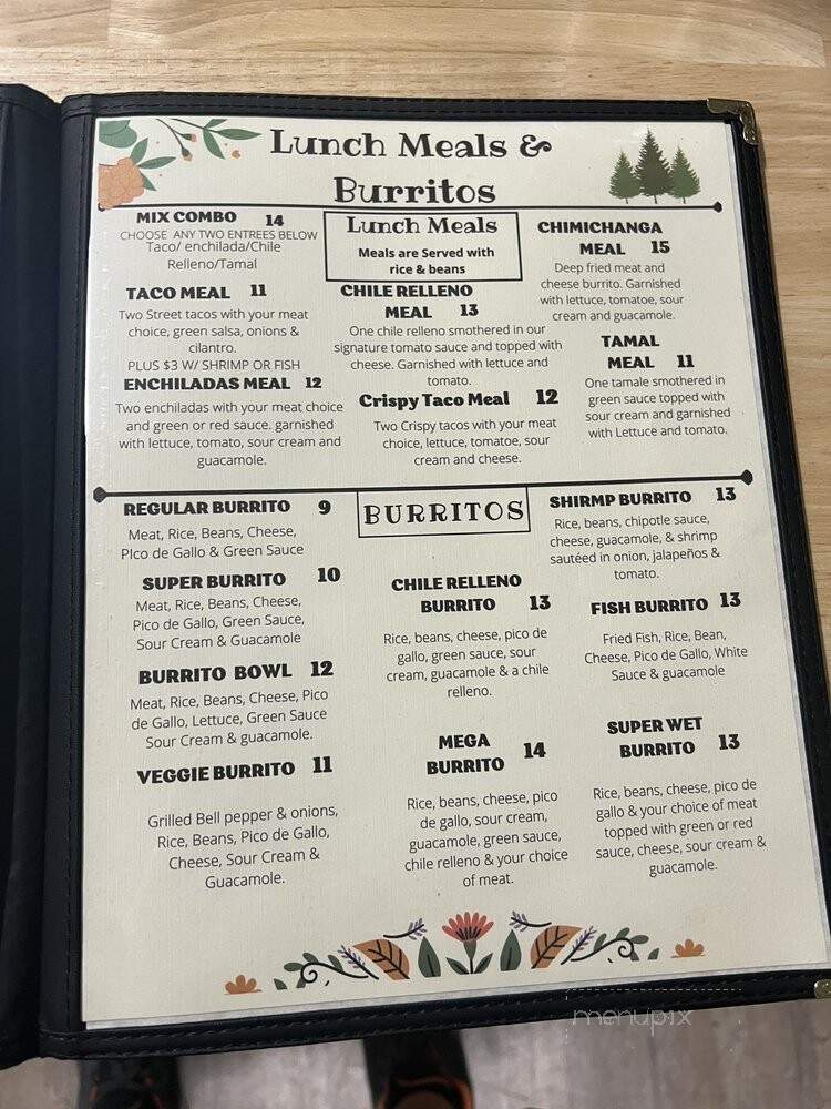 Taqueria Los Pinos - Avery, CA menu_pic