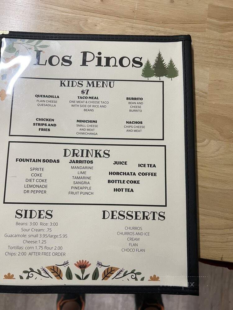 Taqueria Los Pinos - Avery, CA menu_pic