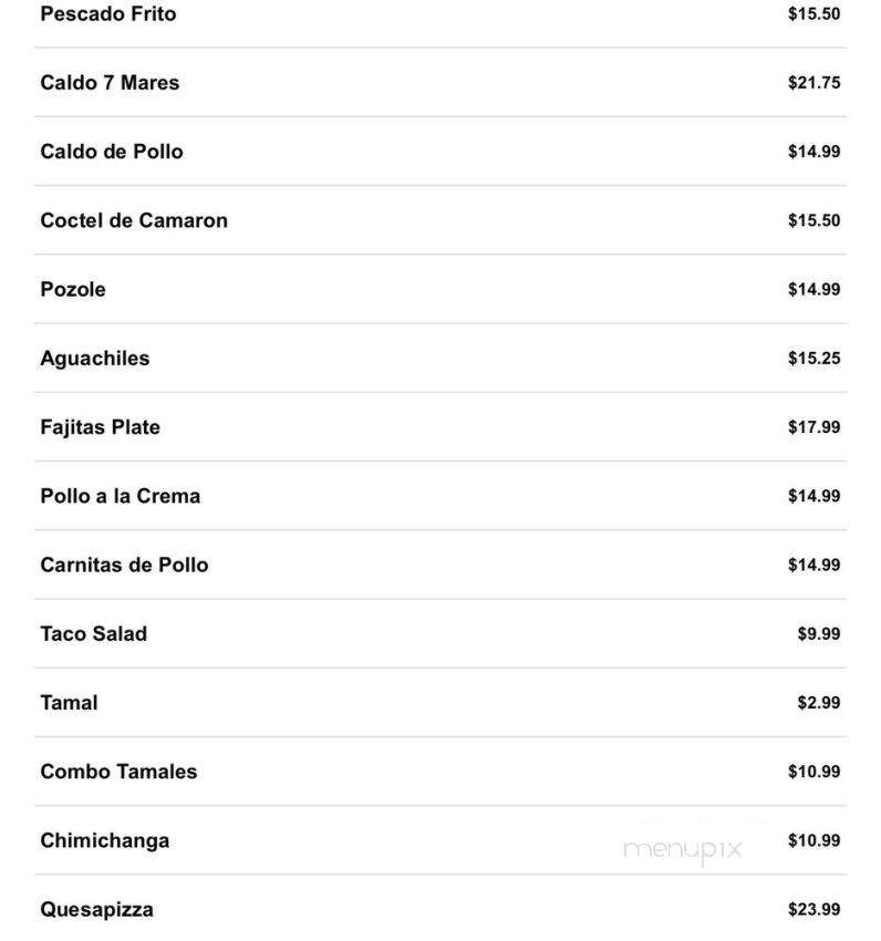 Taqueria Los Potrillos 6 - Tukwila, WA menu_pic