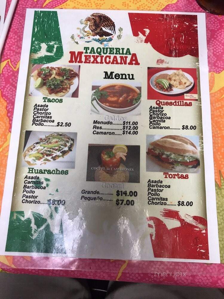 Taqueria Mexicana - Naples, FL menu_pic