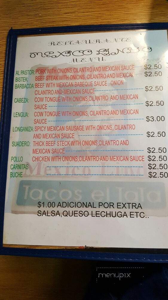 Taqueria Mexico Lindo - Norristown, PA menu_pic