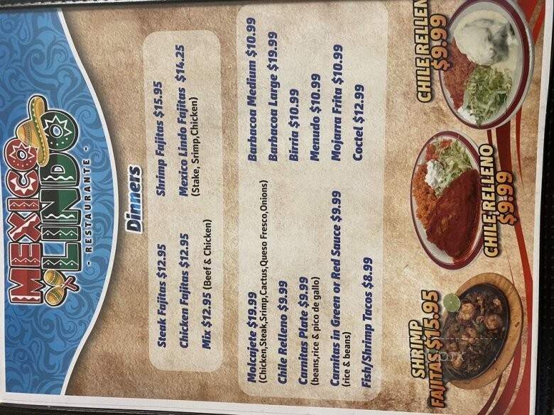 Taqueria Mexico Lindo - Northmoor, MO menu_pic
